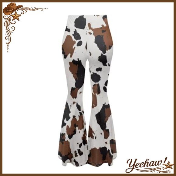 High Waisted Flare Leggings Yoga Pants Tummy Control Wide Leg Activewear - Picture 5 of 7